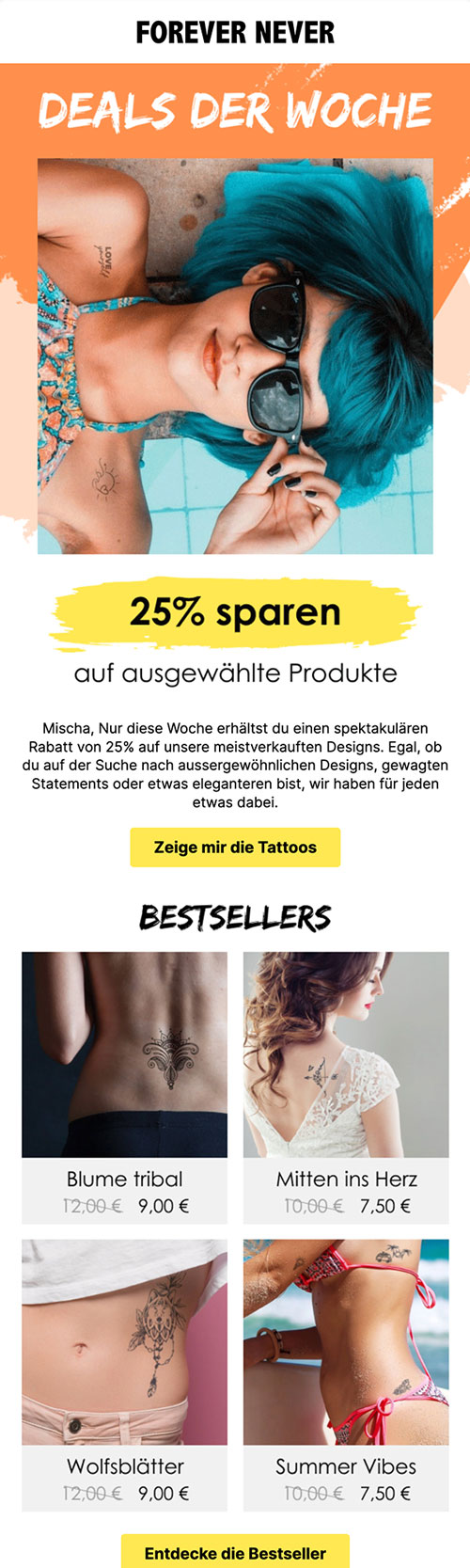 newsletter design forever never