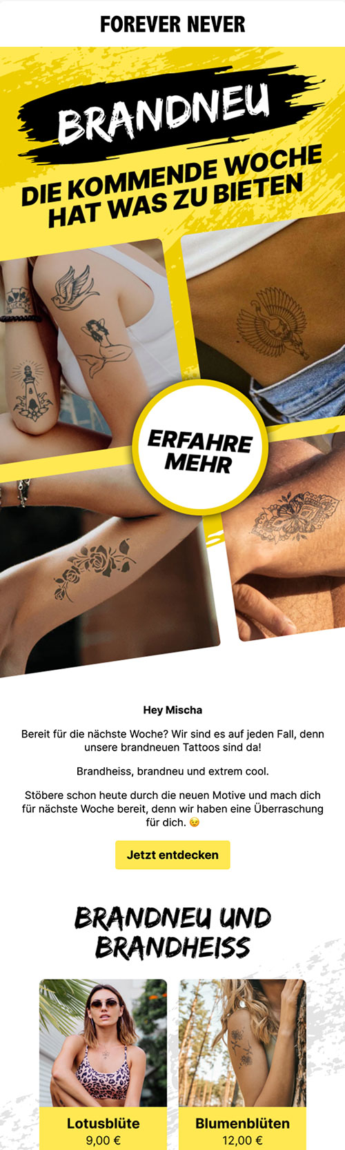 newsletter design forever never